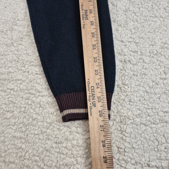 Brooks Brothers 346 Sweater Men’s XL Lambswool Argyle V-Neck Pullover Navy - Picture 4 of 7